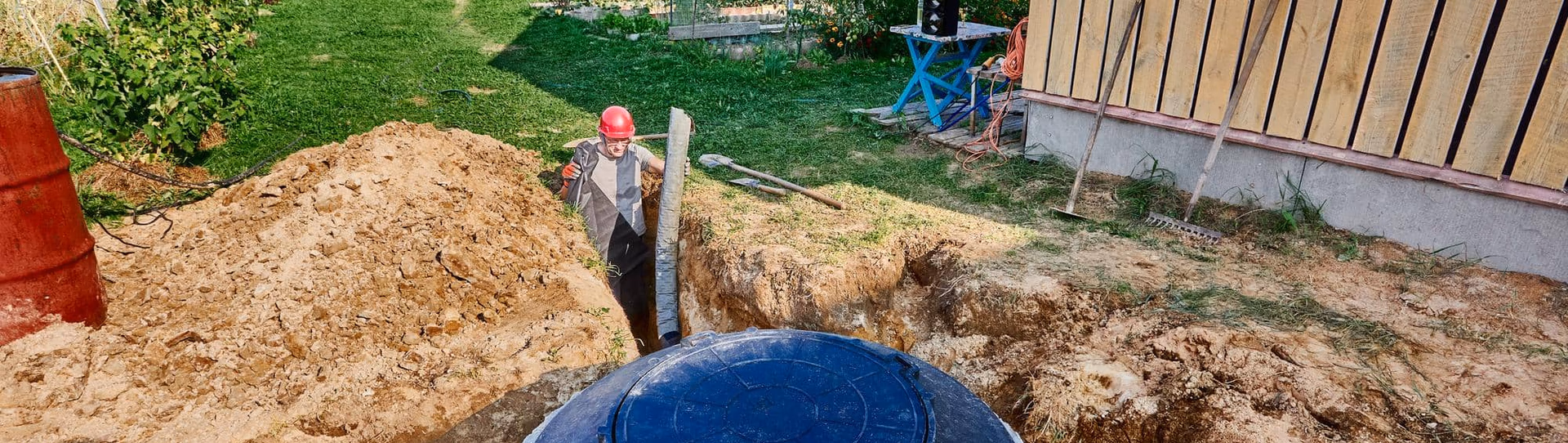 underground water tank install