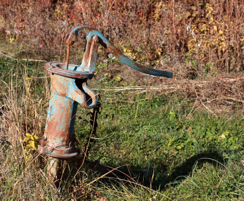 old hand pump well